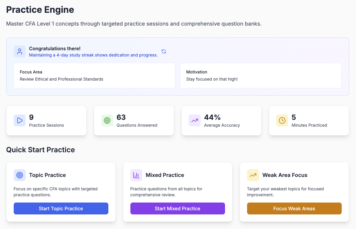 Practice Engine Overview